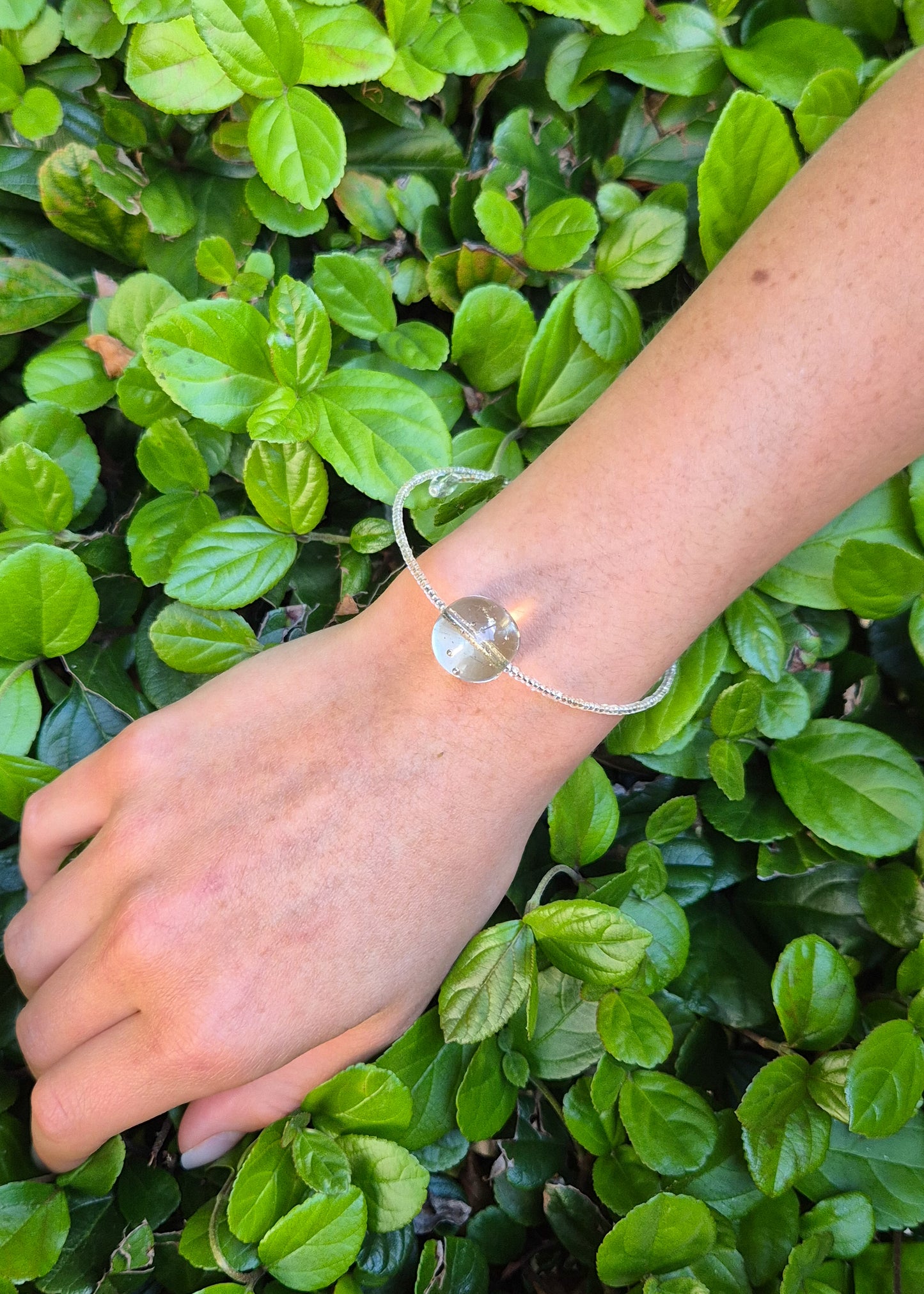 Pulseira Aro - bola transparente