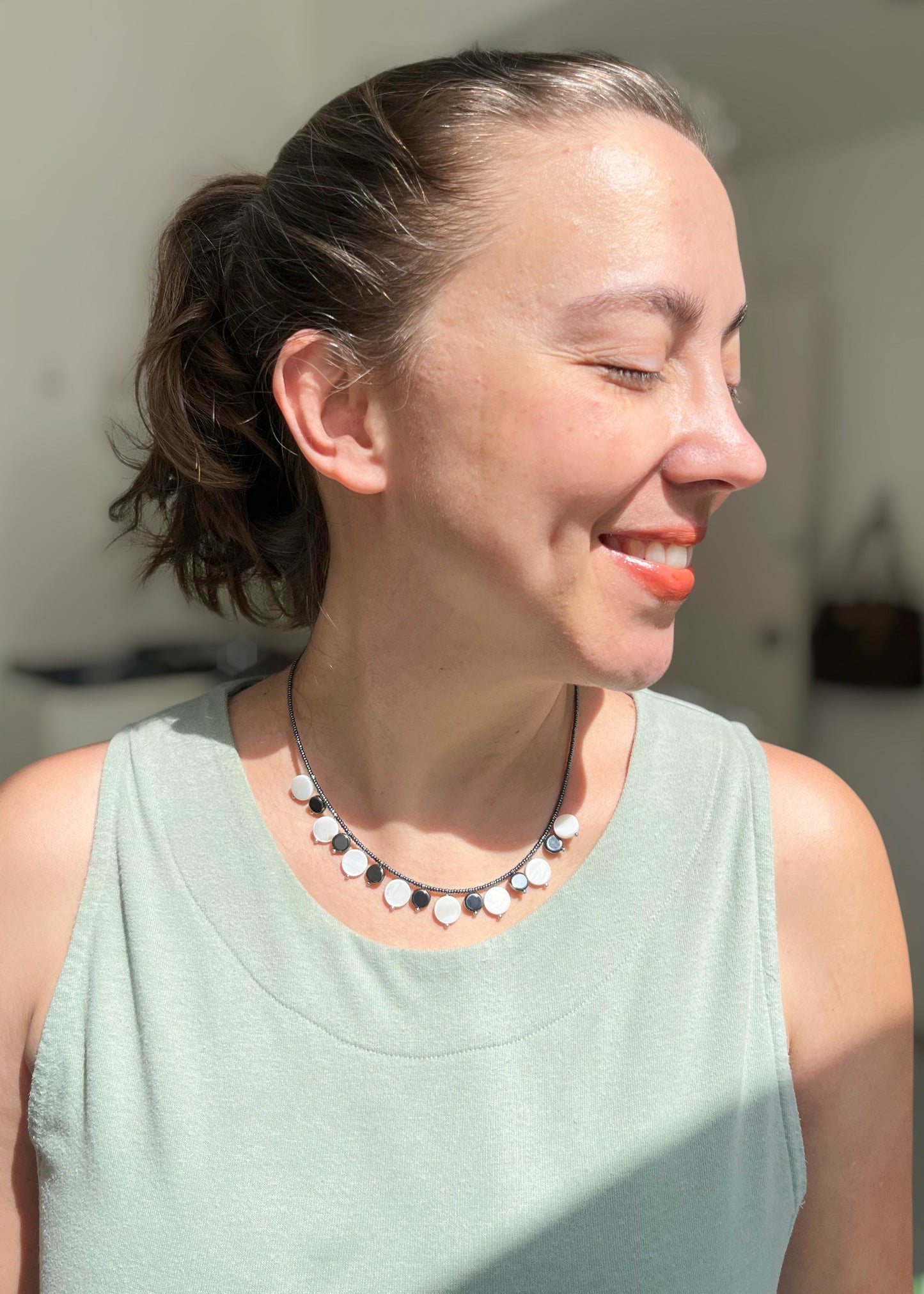 Colar Ora Moedinhas - hematita