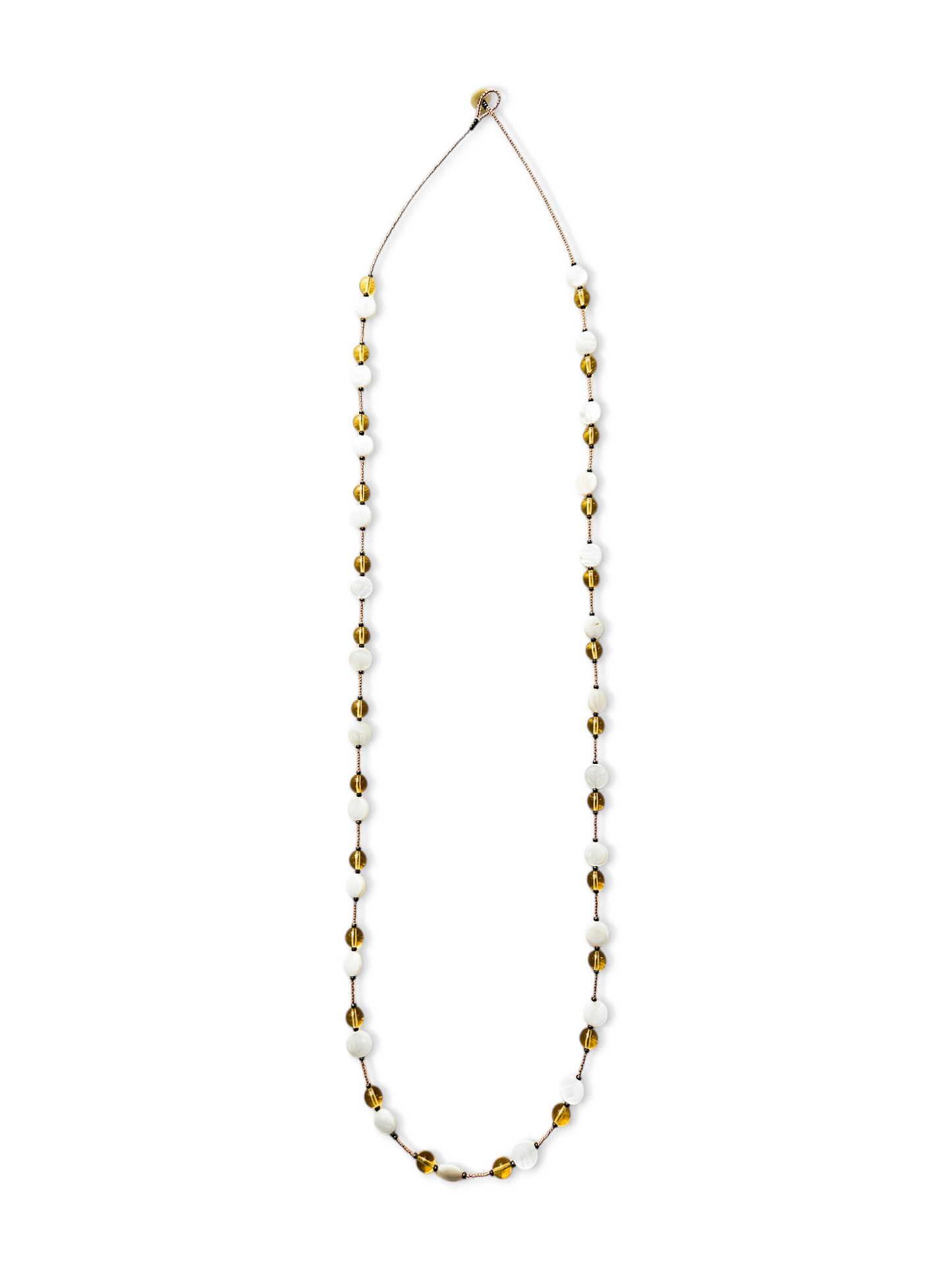 Colar Mini Madres - amarelo citrino