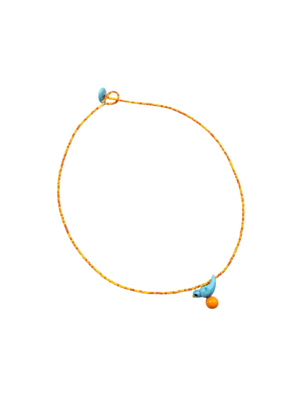 Colar Passarinho - laranja