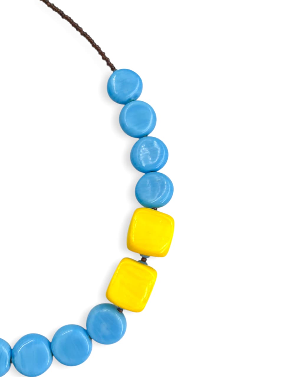 Colar Cores da Índia - Azul e Amarelo