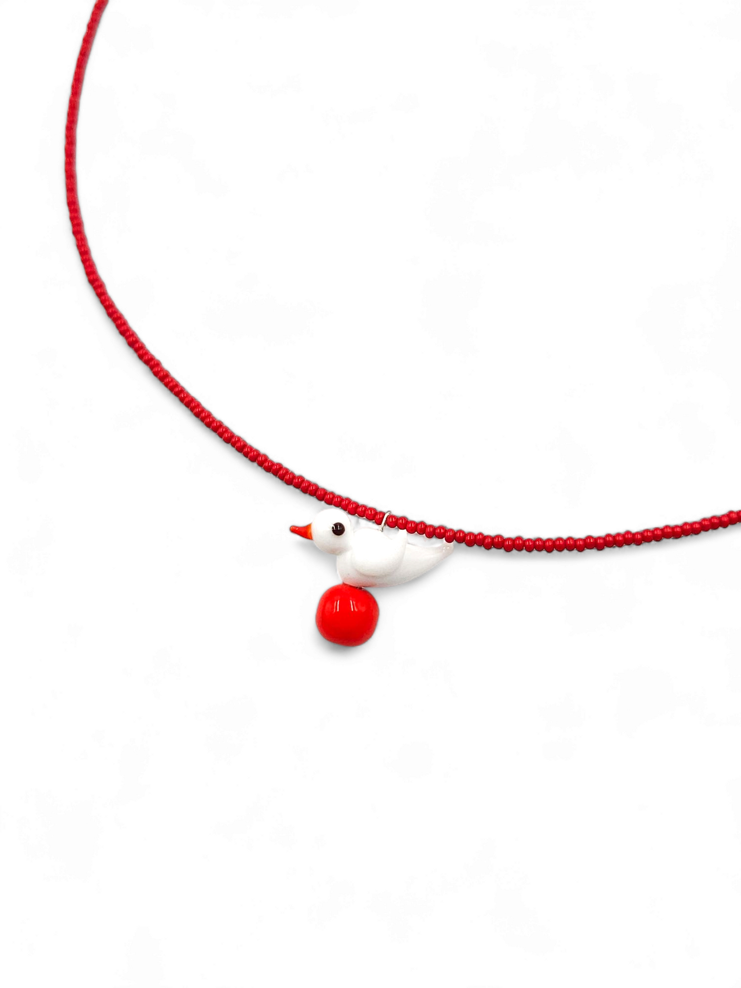 Colar Passarinho - vermelho