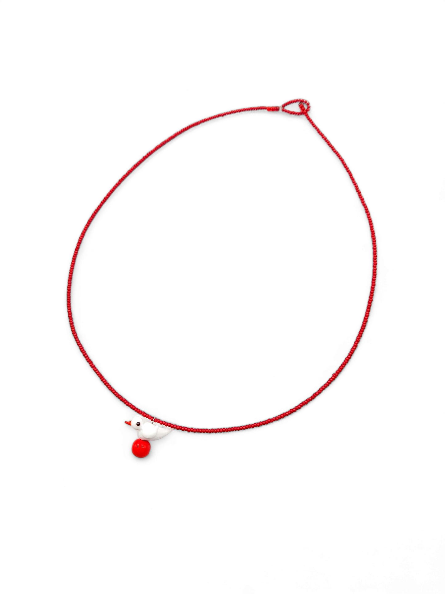 Colar Passarinho - vermelho