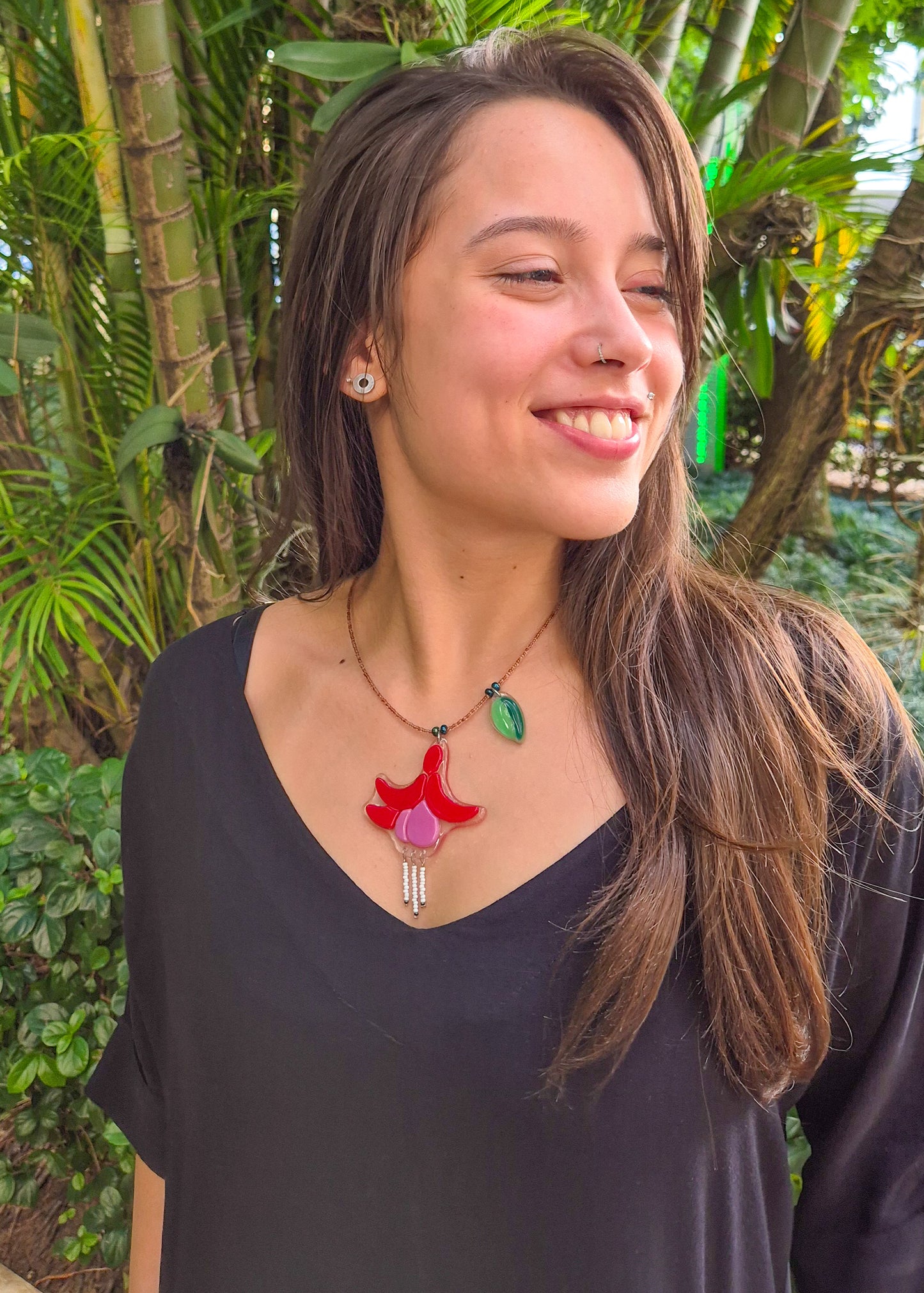 Colar Flor Brinco-de-princesa