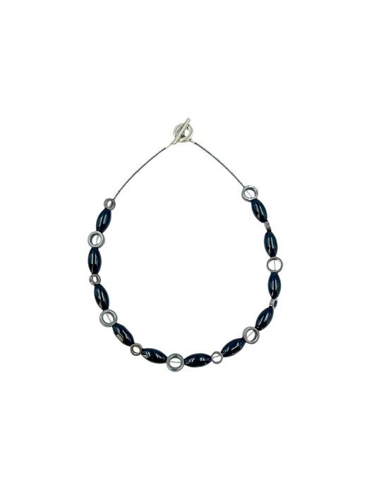 Colar Barril - Hematita