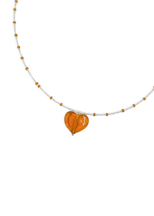 Colar Coração - Caramelo