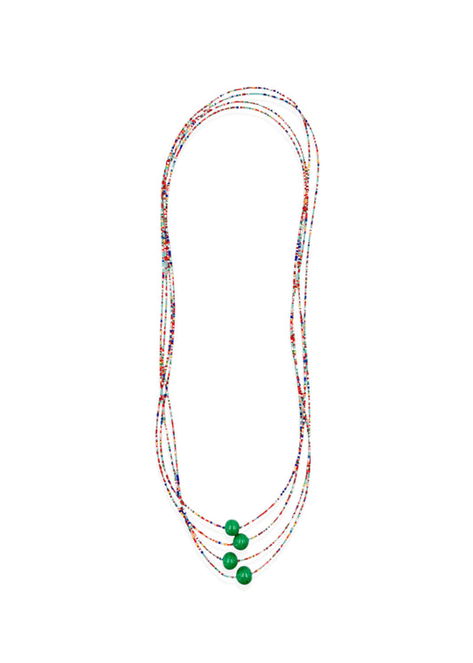 Colar Quarteto - verde malaquita