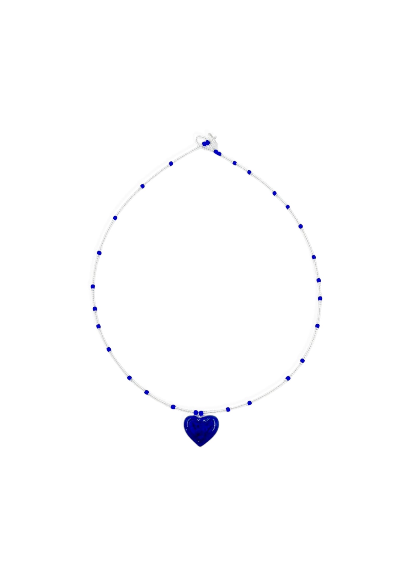 Colar Coração - azul marinho