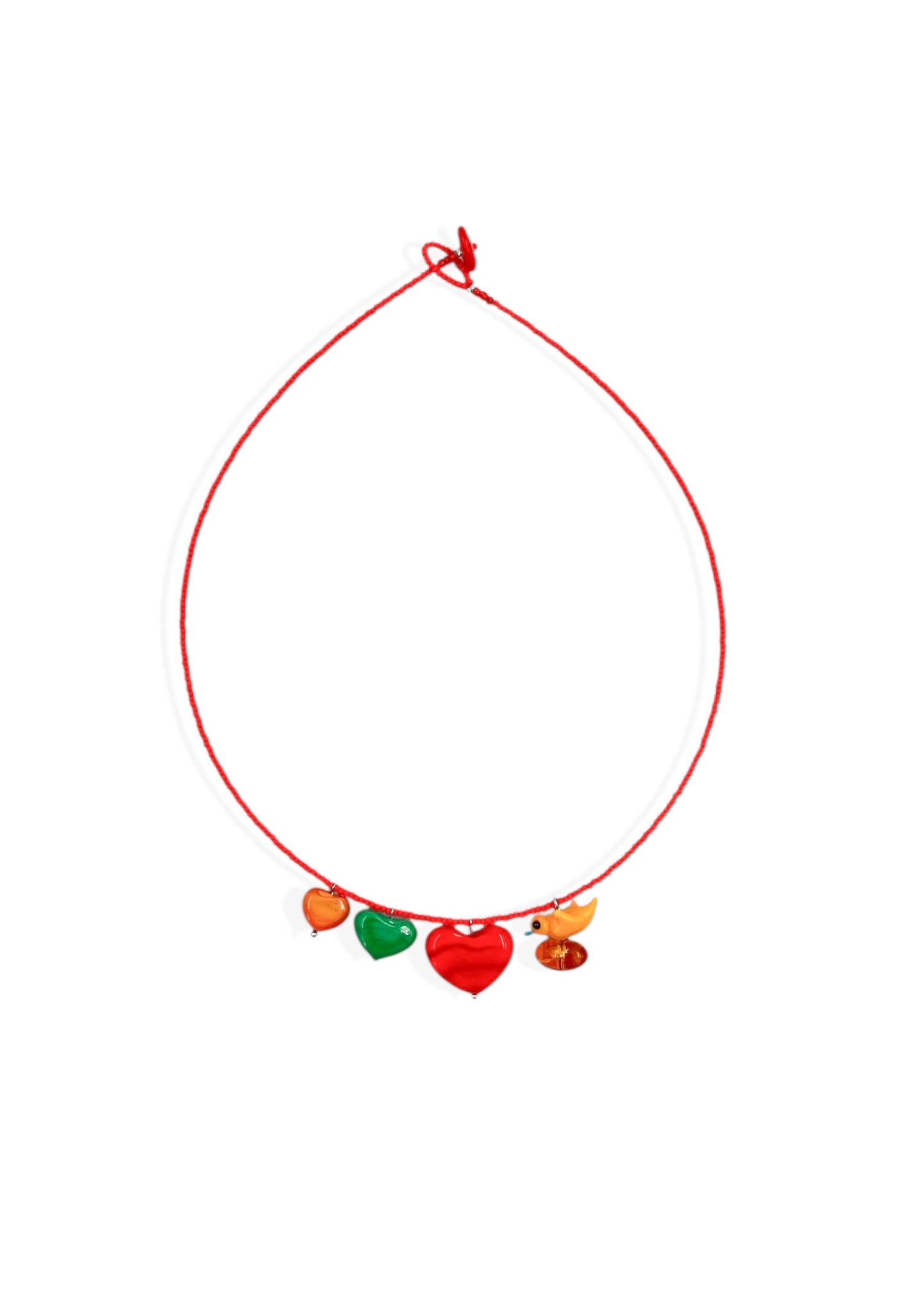 Colar Passarinho Apaixonado - Vermelho