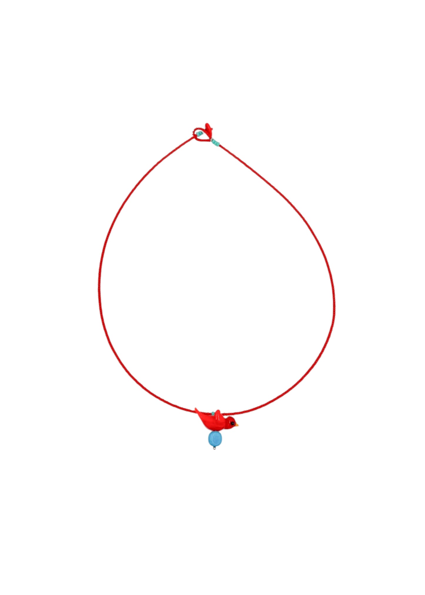 Colar Passarinho - Vermelho