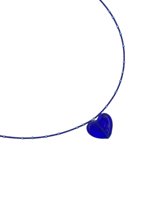 Colar Coração - azul