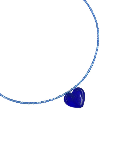 Colar Coração - azul